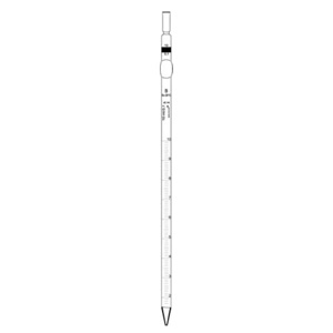 PIPETTE B 0 EN BAS 1ML/10COURTE