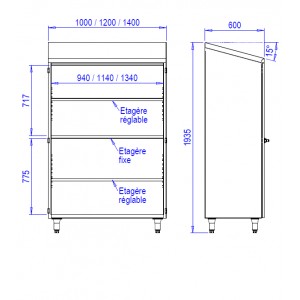 Armoire haute à portes battantes - WST000253